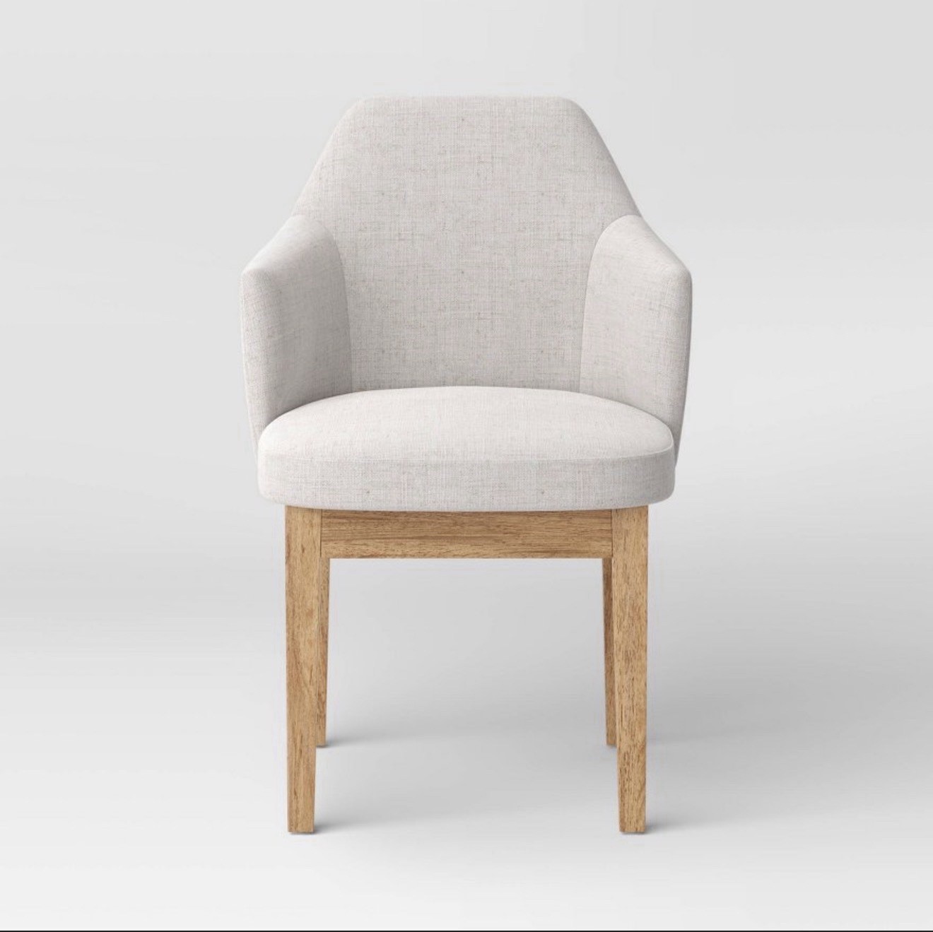 2pk Kinston Curved Back Upholstered Dining Chair Linen Cream – Threshold