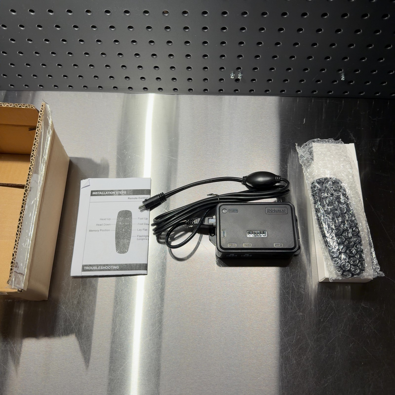 Richmat HJC25 Adjustable Bed Control Box Replacement Wireless Remote 2 Motor