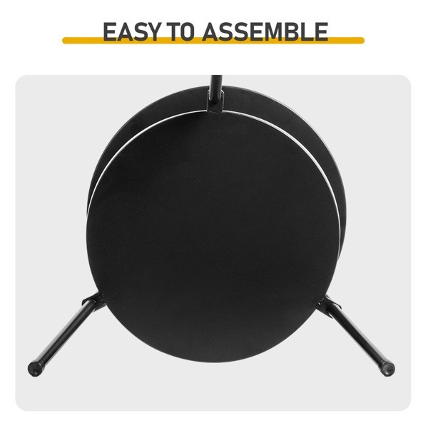 15.2 x 15.2 x 20.1″ Double Layered Circular Black Courtyard Iron Edged Table