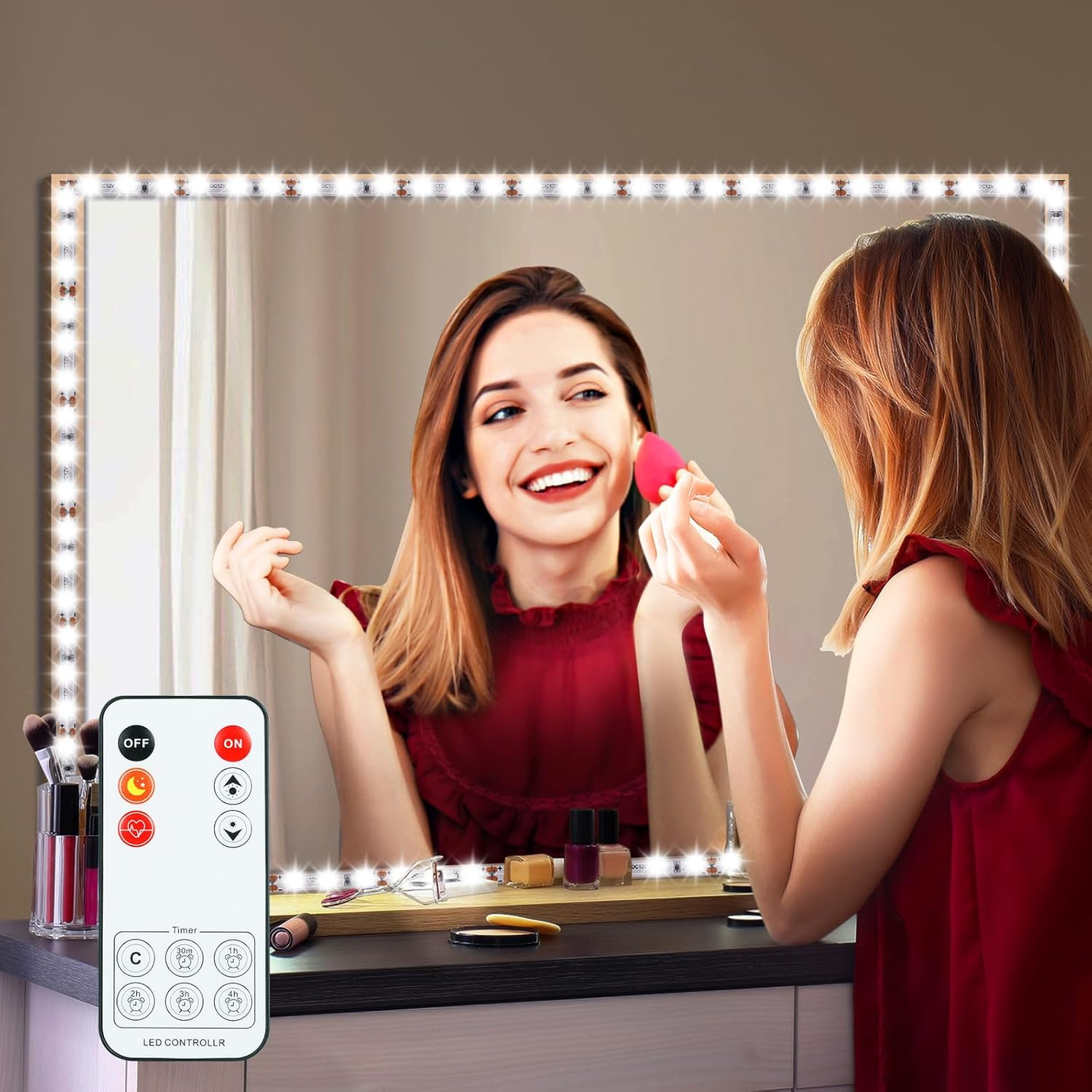 LED Vanity Mirror Lights for Makeup Dressing Table Vanity Set 13ft Flexible L…