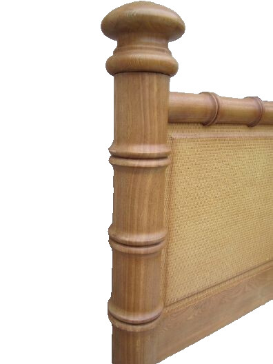 Tommy Bahama Style Solid Queen Bed Head Board Foot Board and Rails