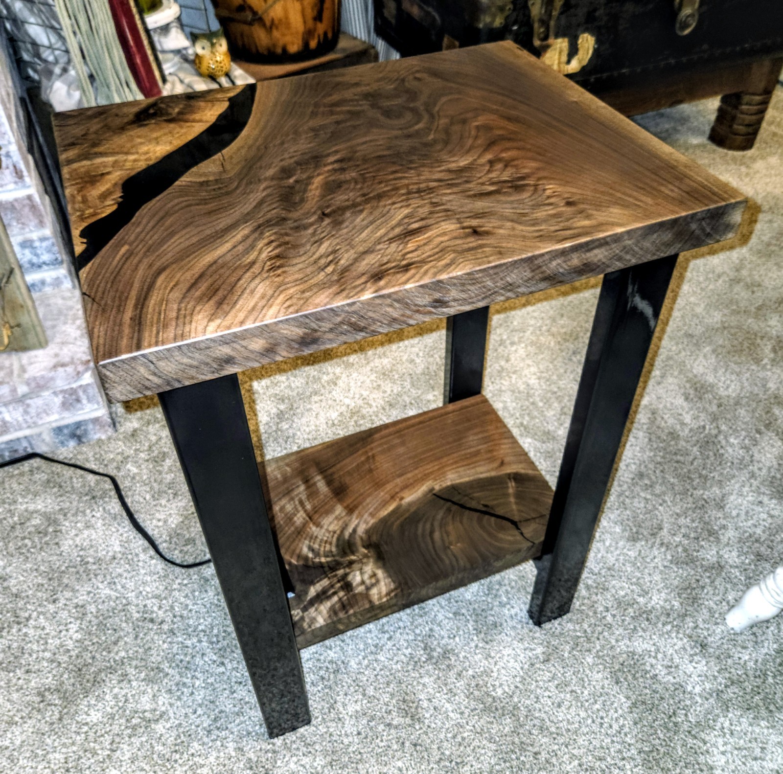 Handmade Live Edge Wood & Resin Dining, Coffee, End Tables
