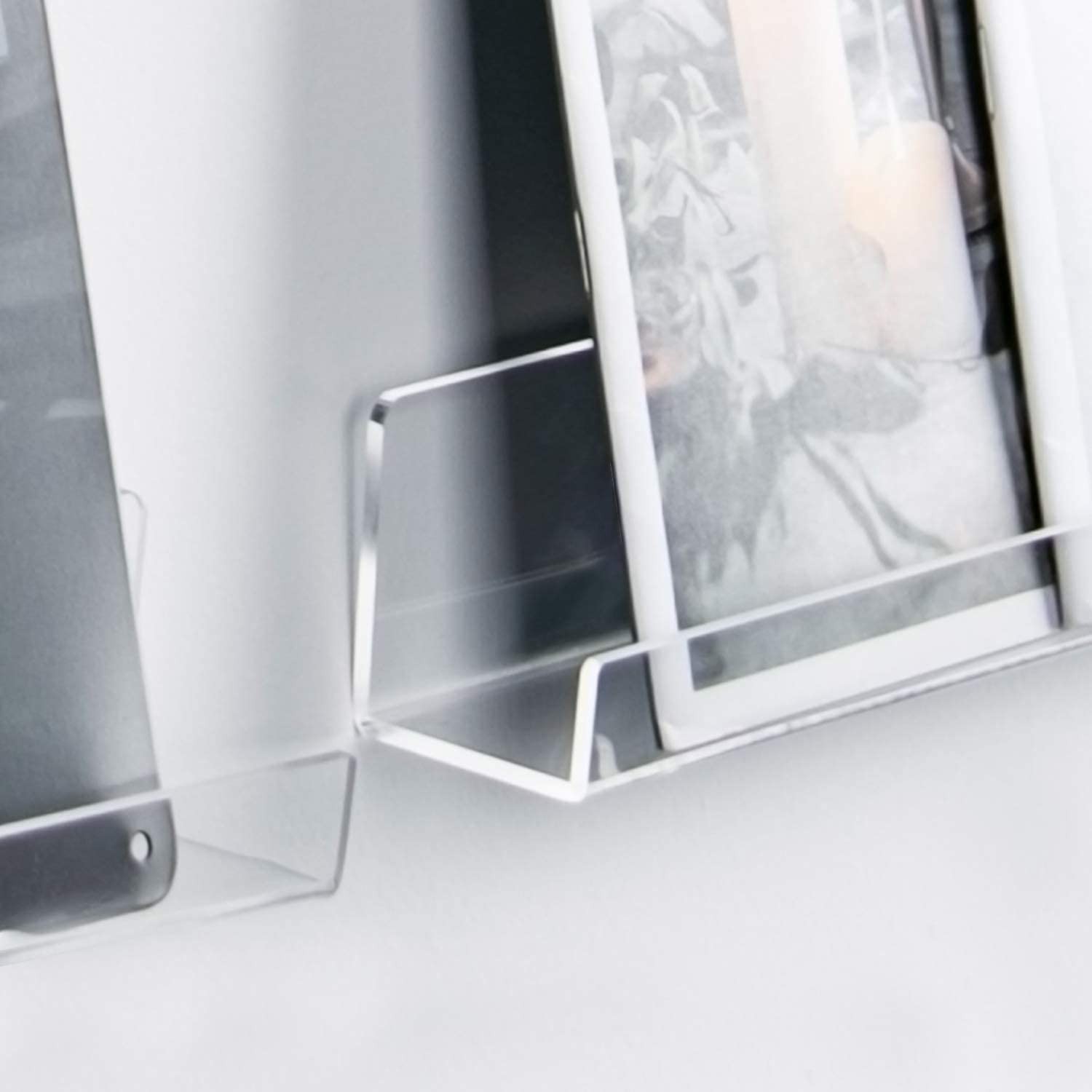 Vinyl Record Wall Mount Holder-12 Inch Clear Acrylic Shelf Display Floating