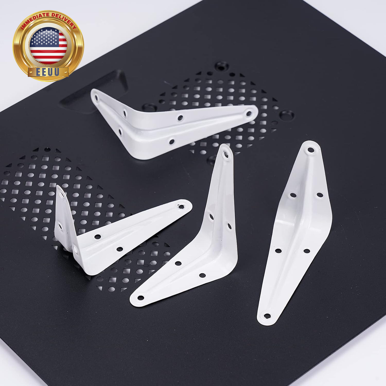 12 Pack Shelf Brackets White Heavy Duty L Brackets Metal Floating Shelf Brackets