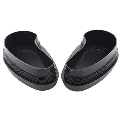 Black Pair Oval Running Board End Caps for Dodge Ram 1500 2500 3500 4500 5500