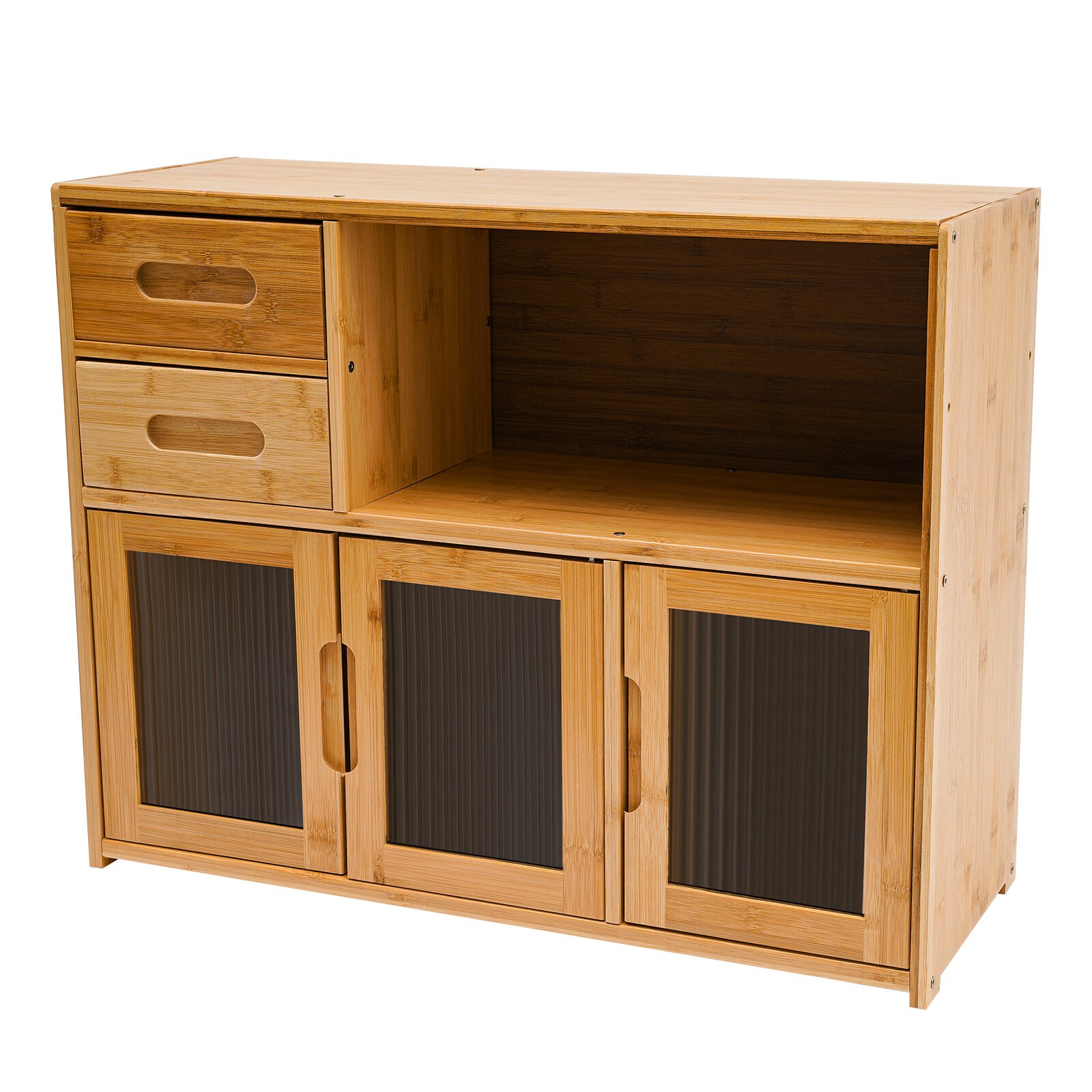 Home Wood Storage Cabinet Kitchen Storage Cabinet Floor Mount Pantry Cabinet