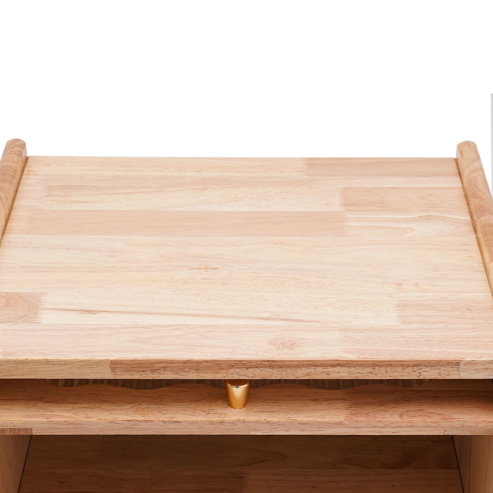 43.5*40*48cm Rubberwood Bedside Cabinet Bedroom Storage Cabinet With 2 Drawers