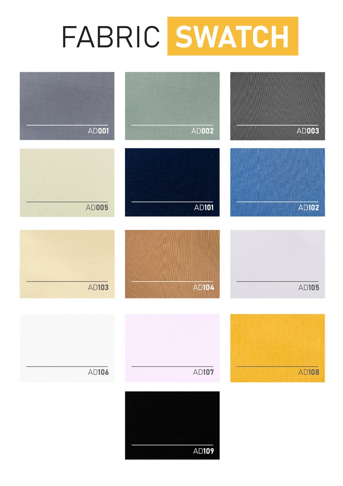 13-Swatch Set Polyester Fabric Sample for Patio Daybed Patio Porch Swing Bed