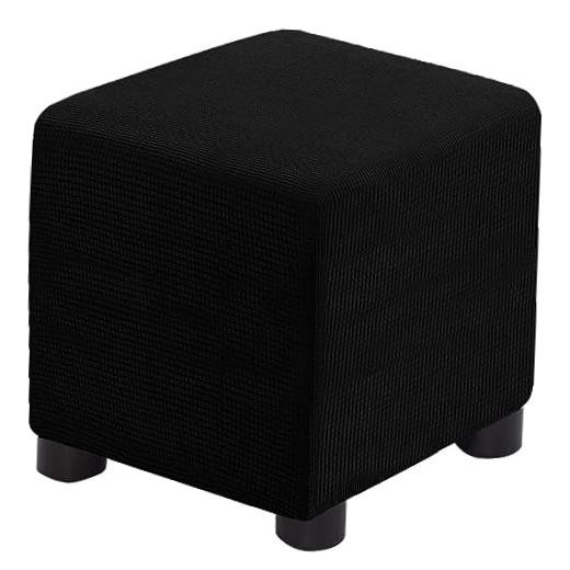 Ottoman Cover Square Folding Storage S- Length&Width:13-18″/Height:15-18″ Black