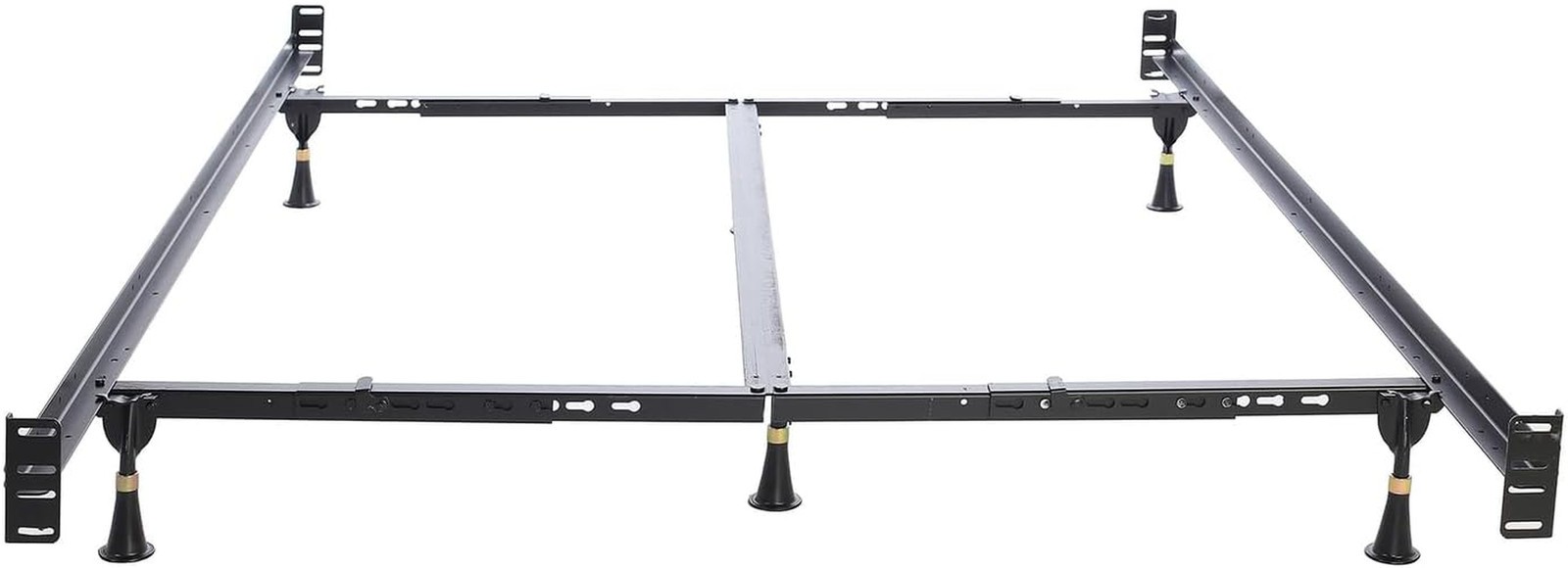 Hollywood Bed Frames Bed Frame with Headboard/Footboard Attachment/6 Legs and Ad