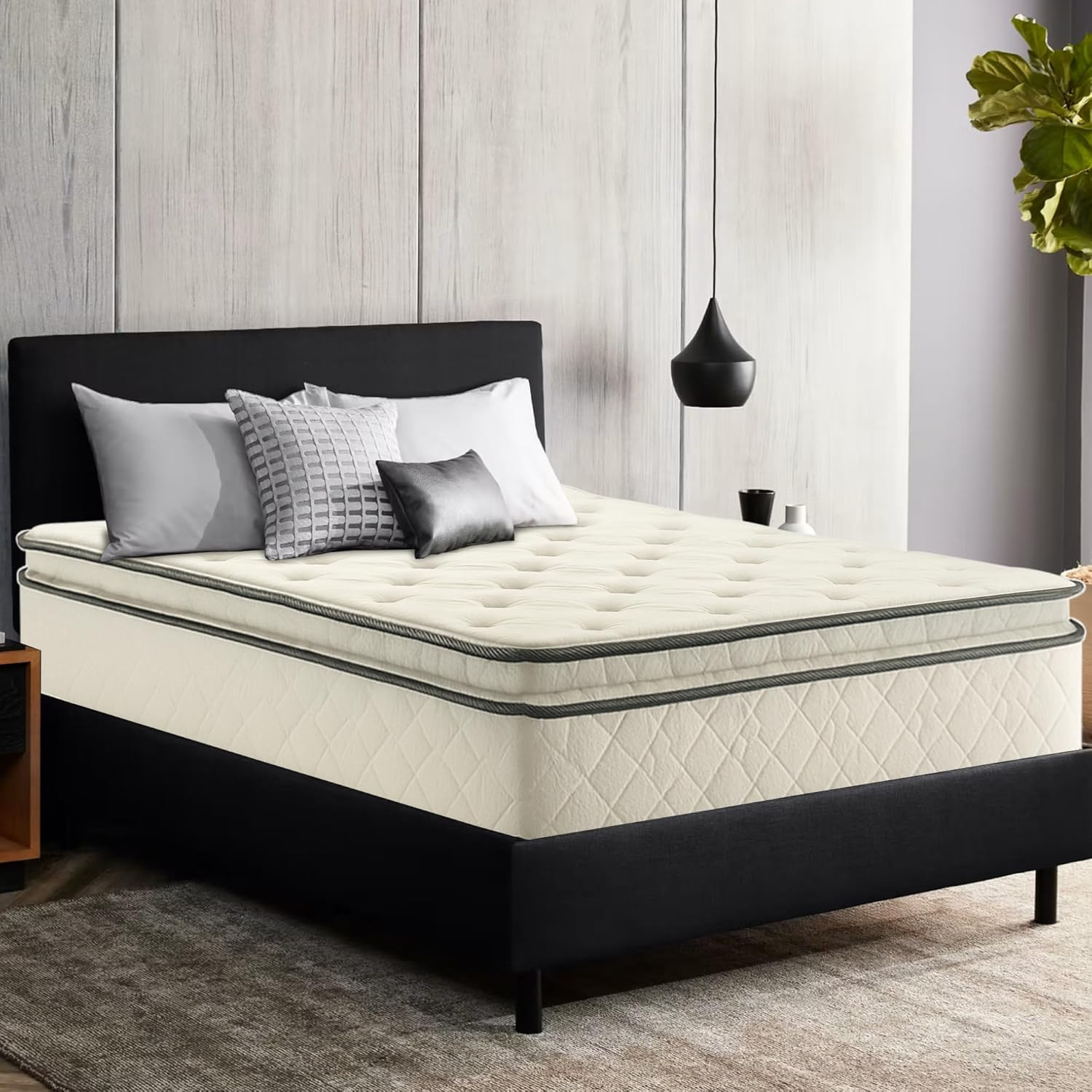 10-Inch Plush Pillowtop Innerspring Mattress – Full XL Size Comfort