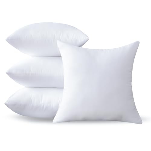 20 x 20 Pillow Inserts Set of 4 – Premium Soft and Fluffy 20×20 Inches Set of 4