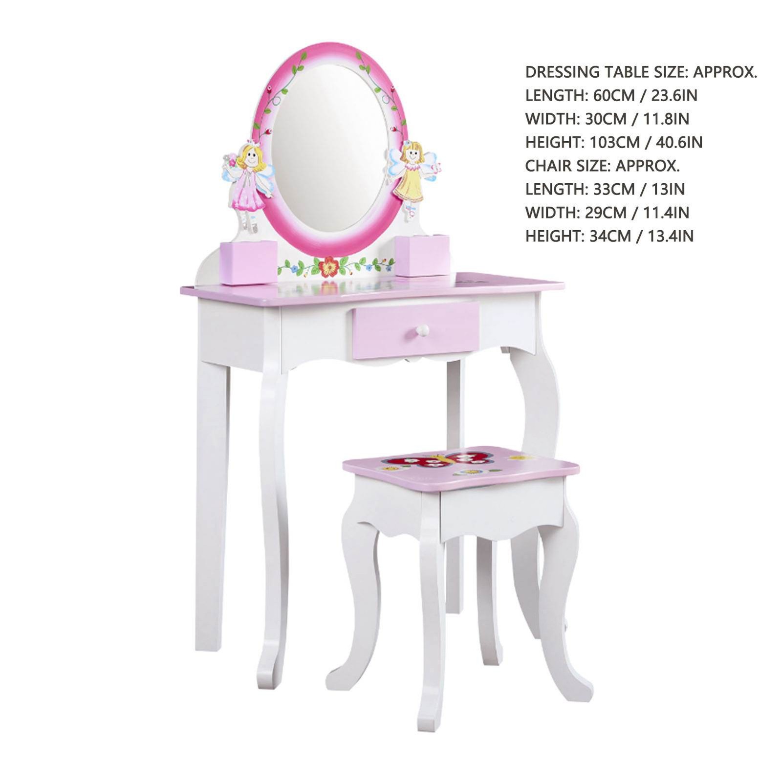 Kids Wooden Vanity Set Easy Assembly Step-by-Step Instructions Included