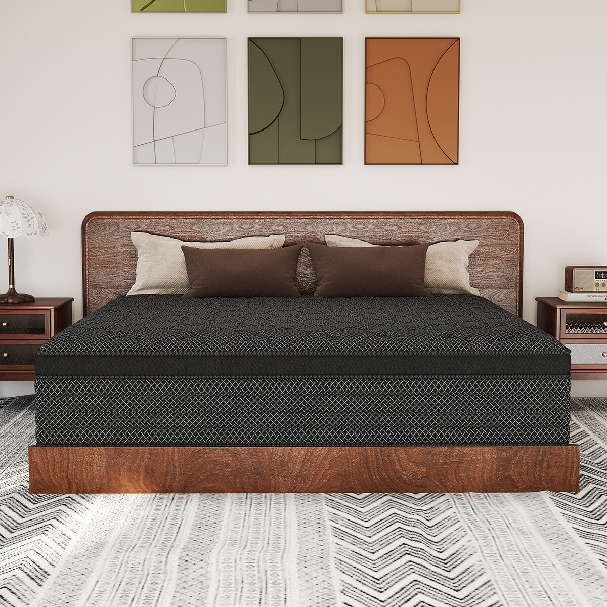 12″ 14″ Gel Memory Foam Mattress Hybrid Spring Twin Full Queen King Bed In A Box