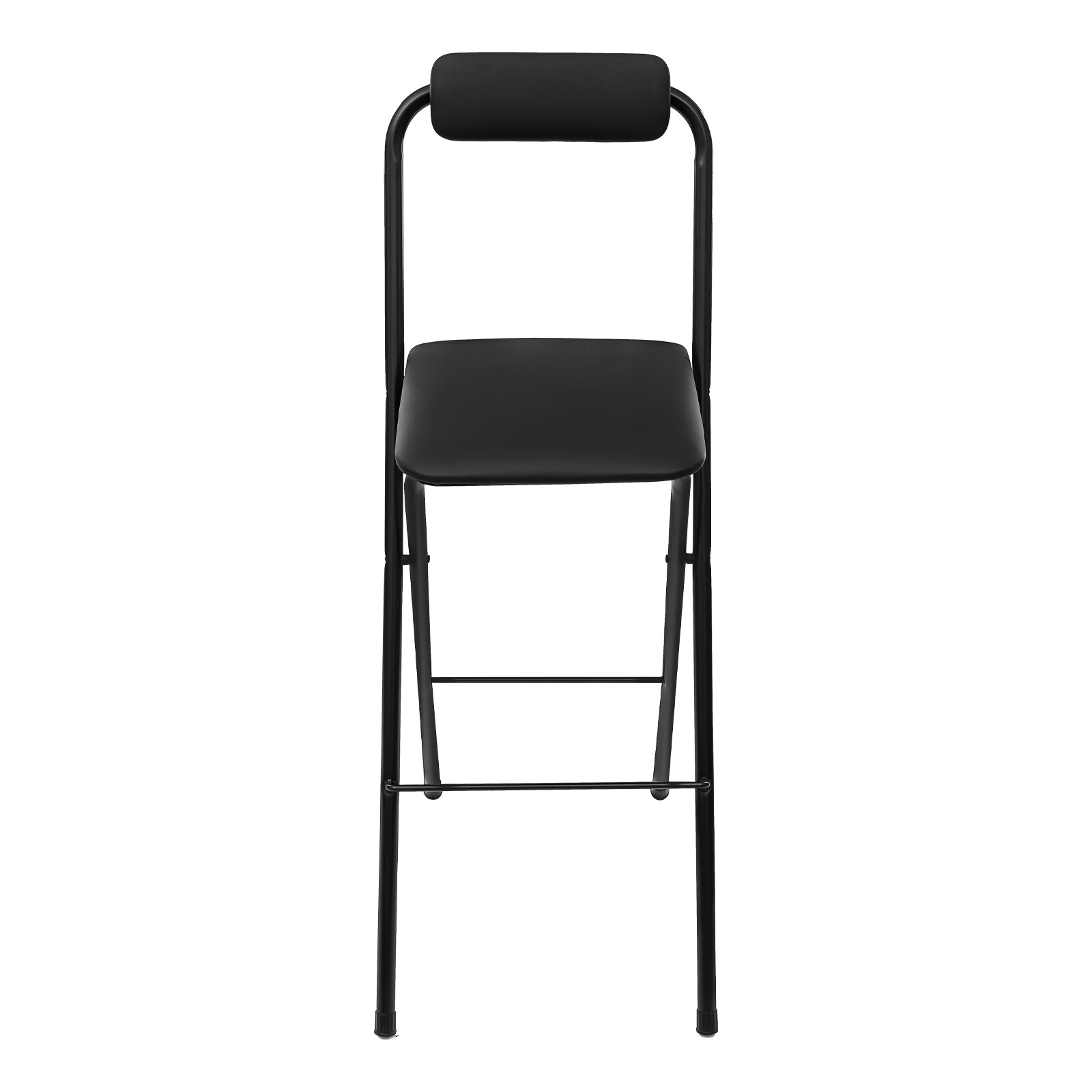 Folding Bar Chair W/Backrest 27.5in Tall Foldable Bar Stool Steel Chair Portable