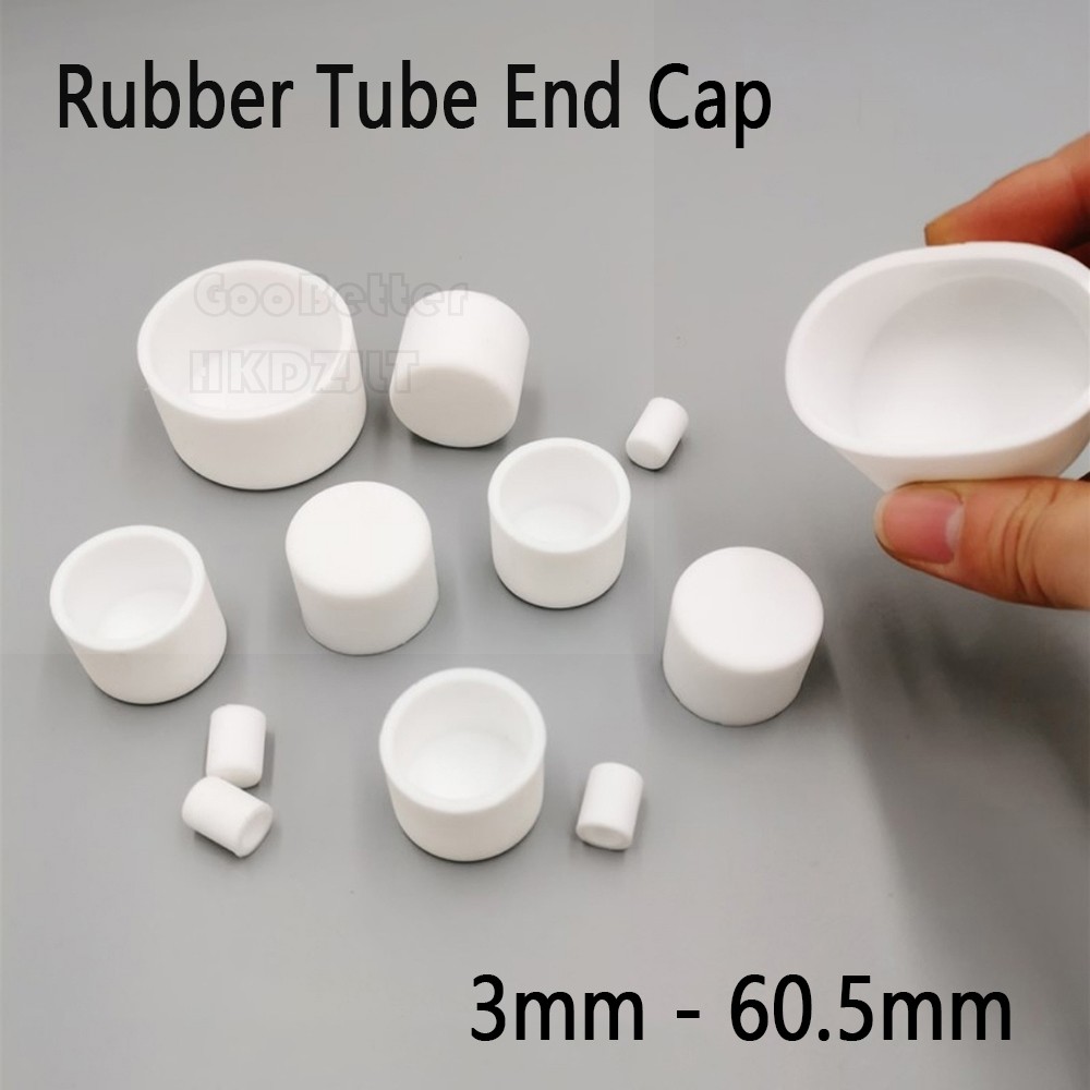 White Rubber Chair Ferrules Stool Table Feet Pipe Tip End Cover Caps 3 – 60.5 mm