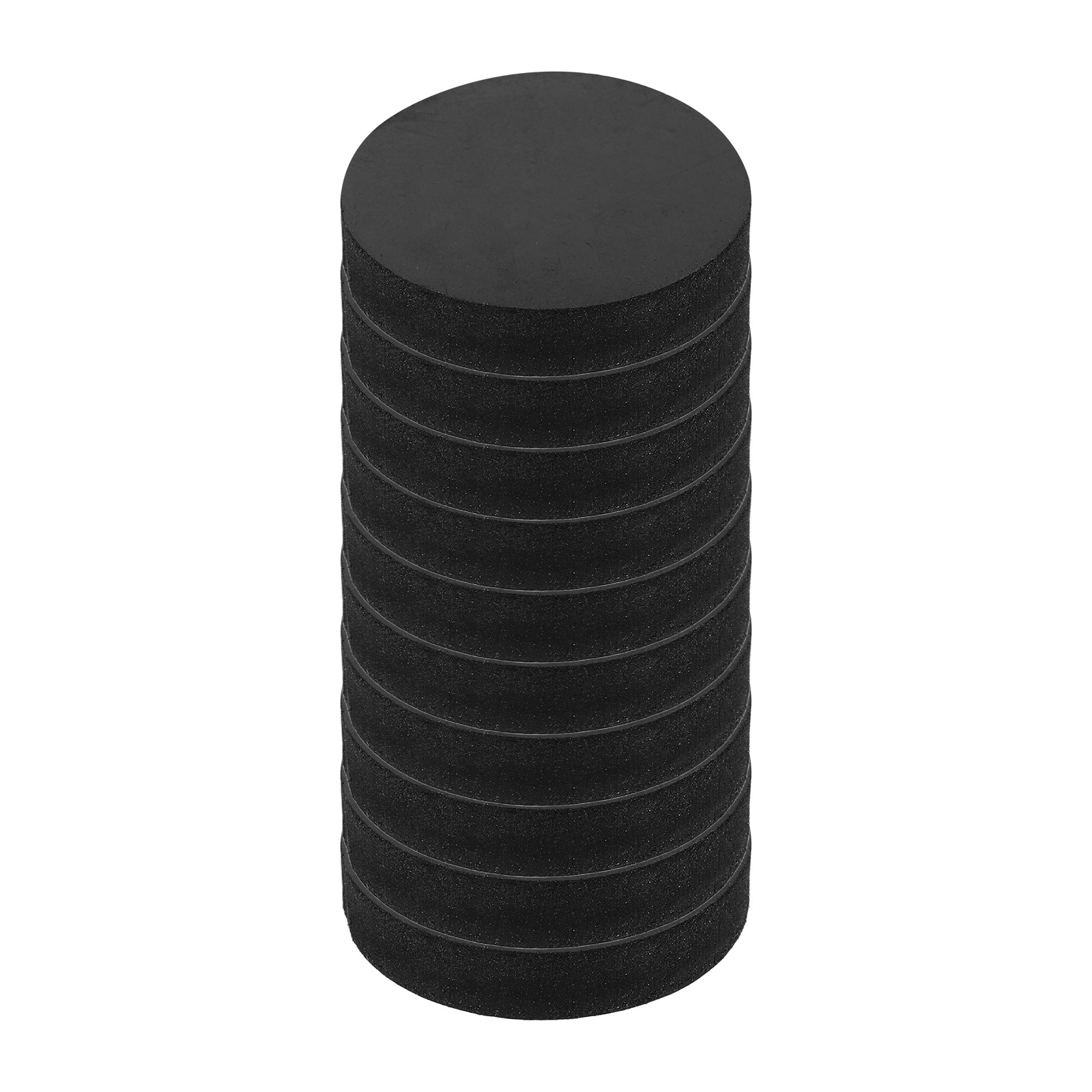10Pcs Non Slip Furniture Pads, 32x6mm Round Rubber Furniture Grippers, Black