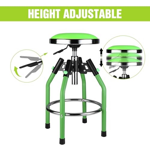 WORKPRO Hydraulic Shop Stool Green 330lb 29-33.86in