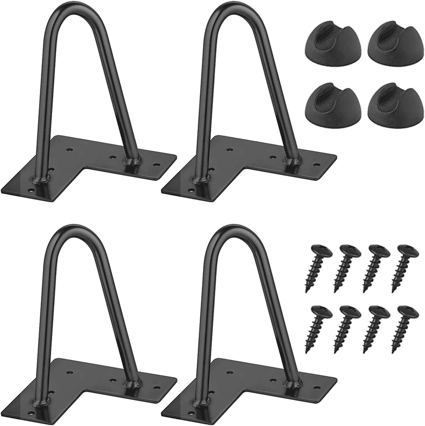 EconoHome Metal Hairpin Legs 6 inch Heavy Duty Furniture Legs