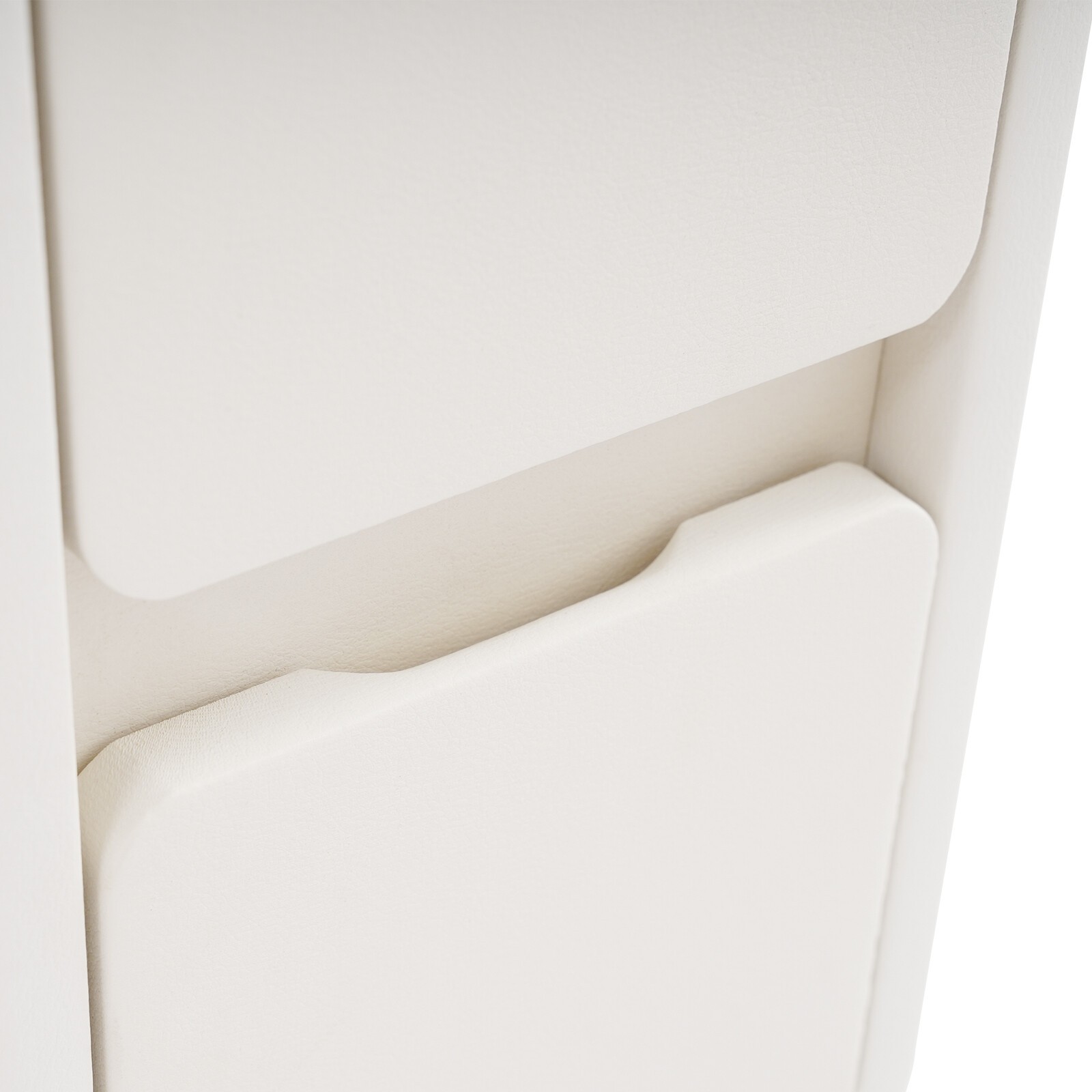 Nightstand Off-white Bedside Table with Drawers Small Narrow Nightstand