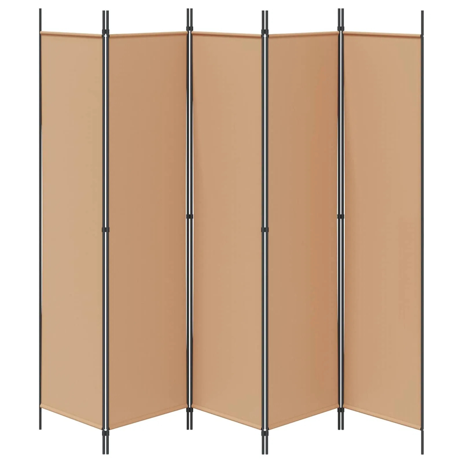 5-Panel Room Divider Beige 98.43 x 78.74 in Fabric
