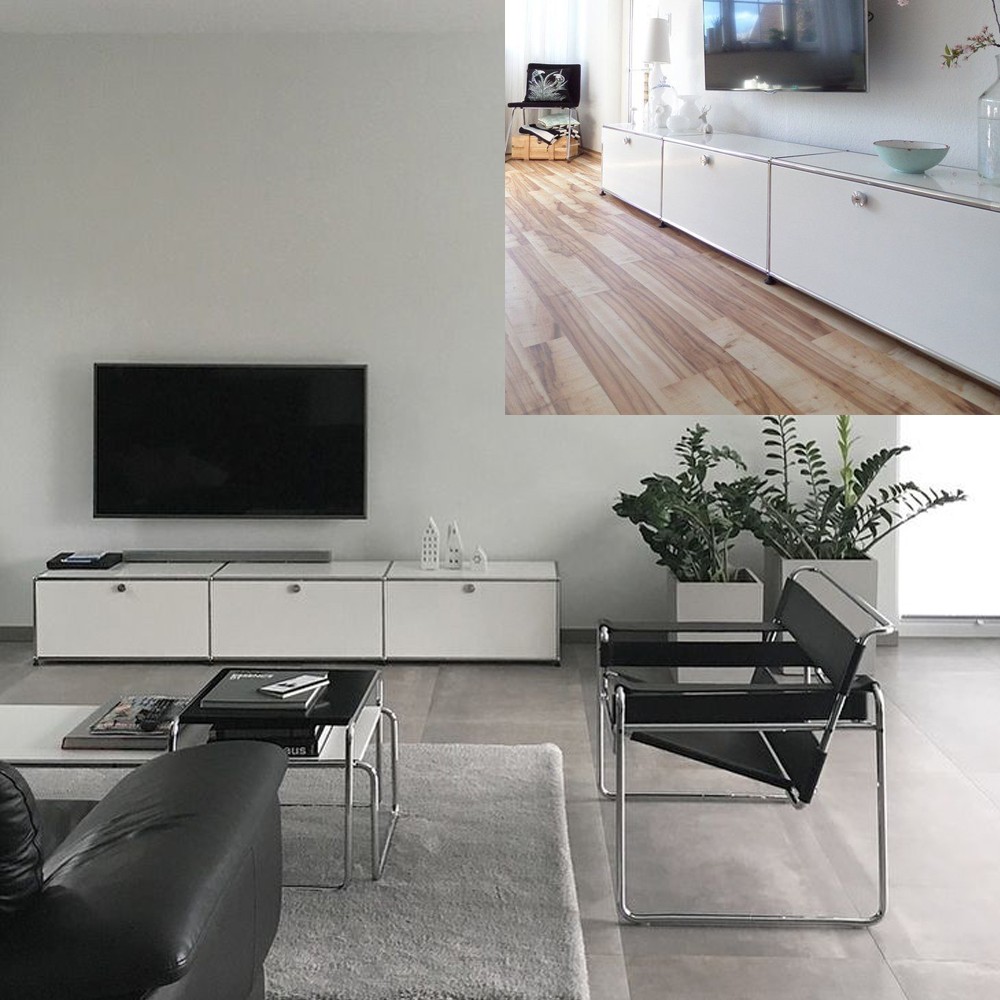 Classic Style Modern Storage Cabinet With Doors TV Media Stand Living Room