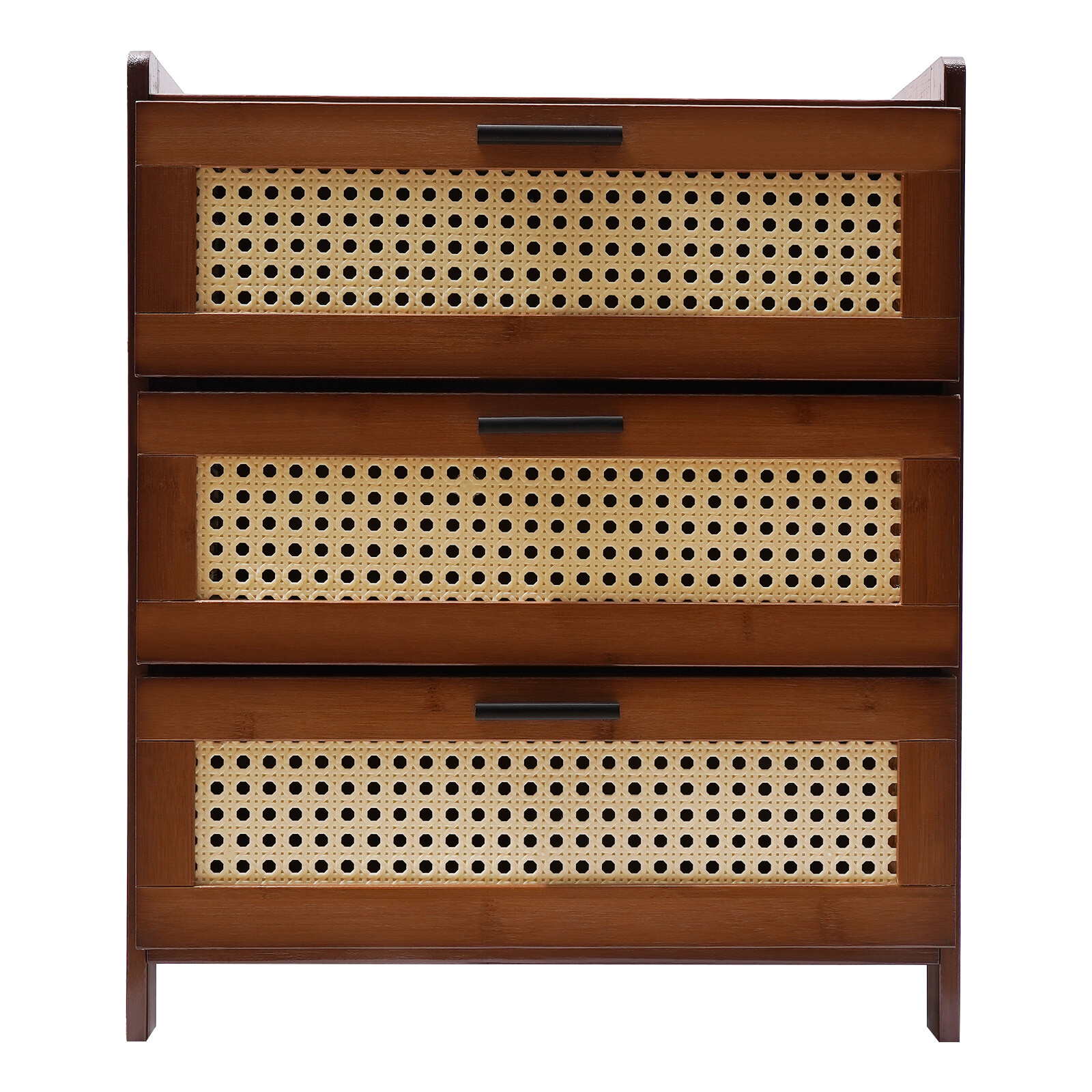 Wooden Nightstand Bedside Bedroom End Table with 3 Drawers Storage Shelf Stand??