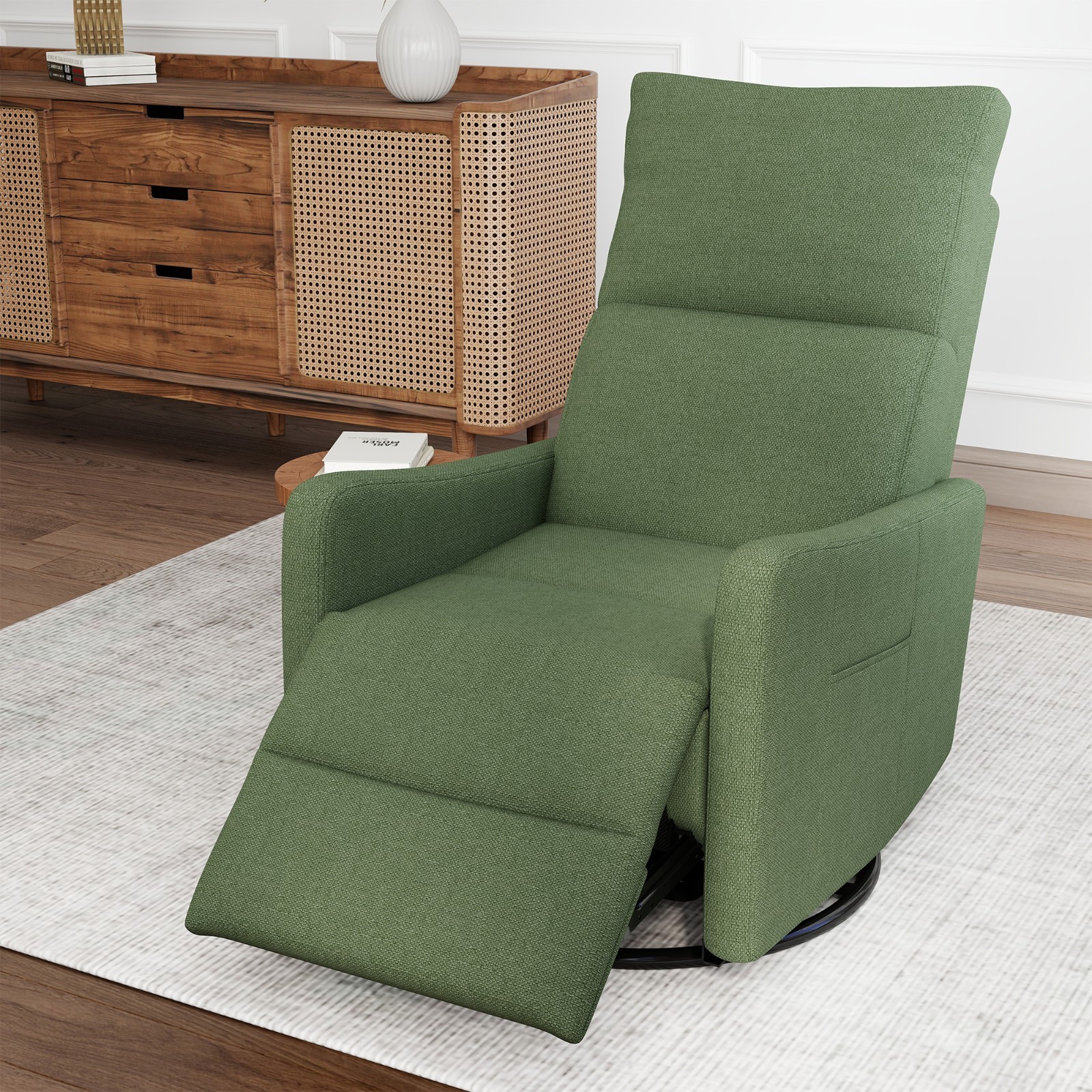 270° Power Swivel Glider Rocker Recliner Chair Nursery Rocking Nursing Chair USB
