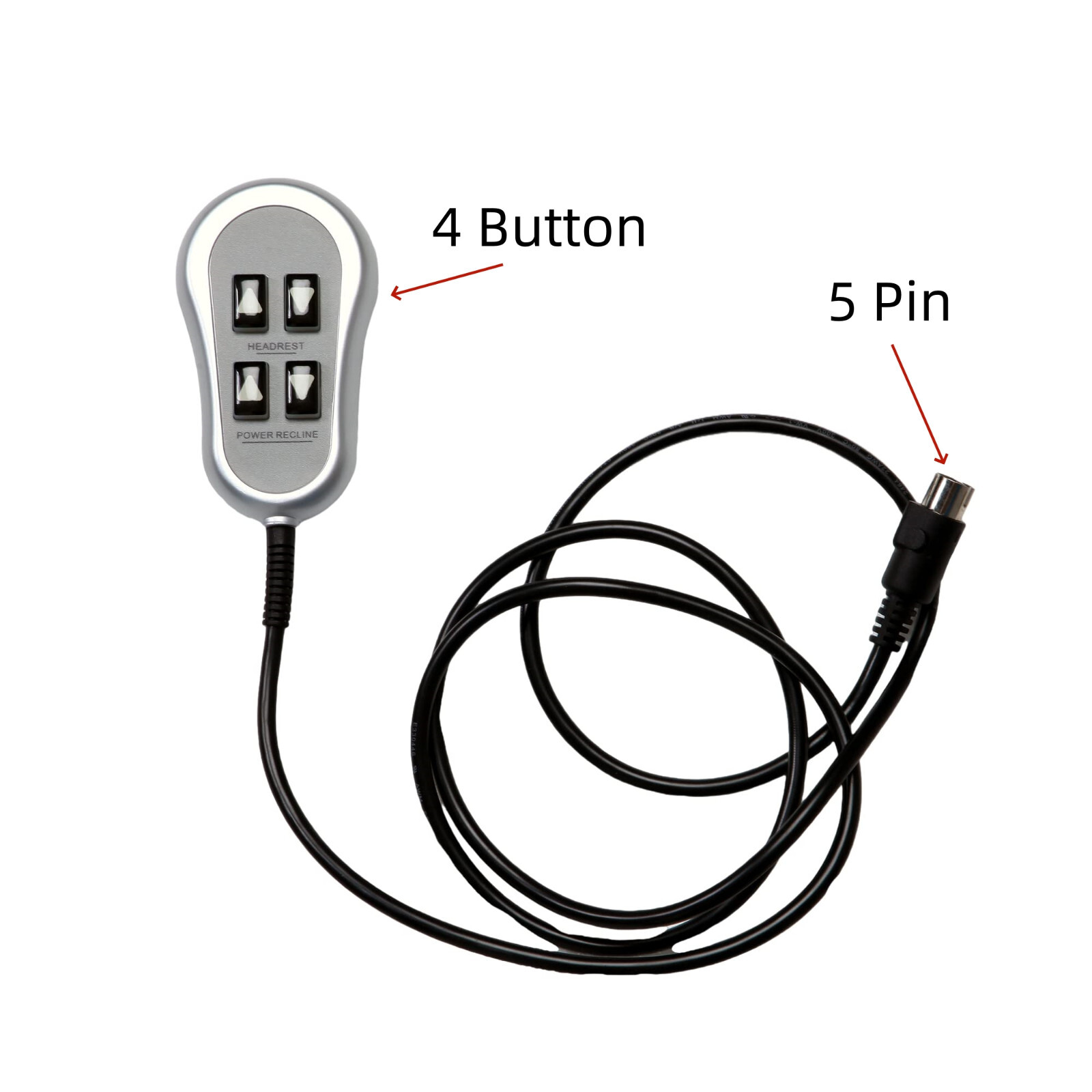4 Button 5 Pin Model MLSK13-B Remote Hand Control for Lift Chair Power Recliners
