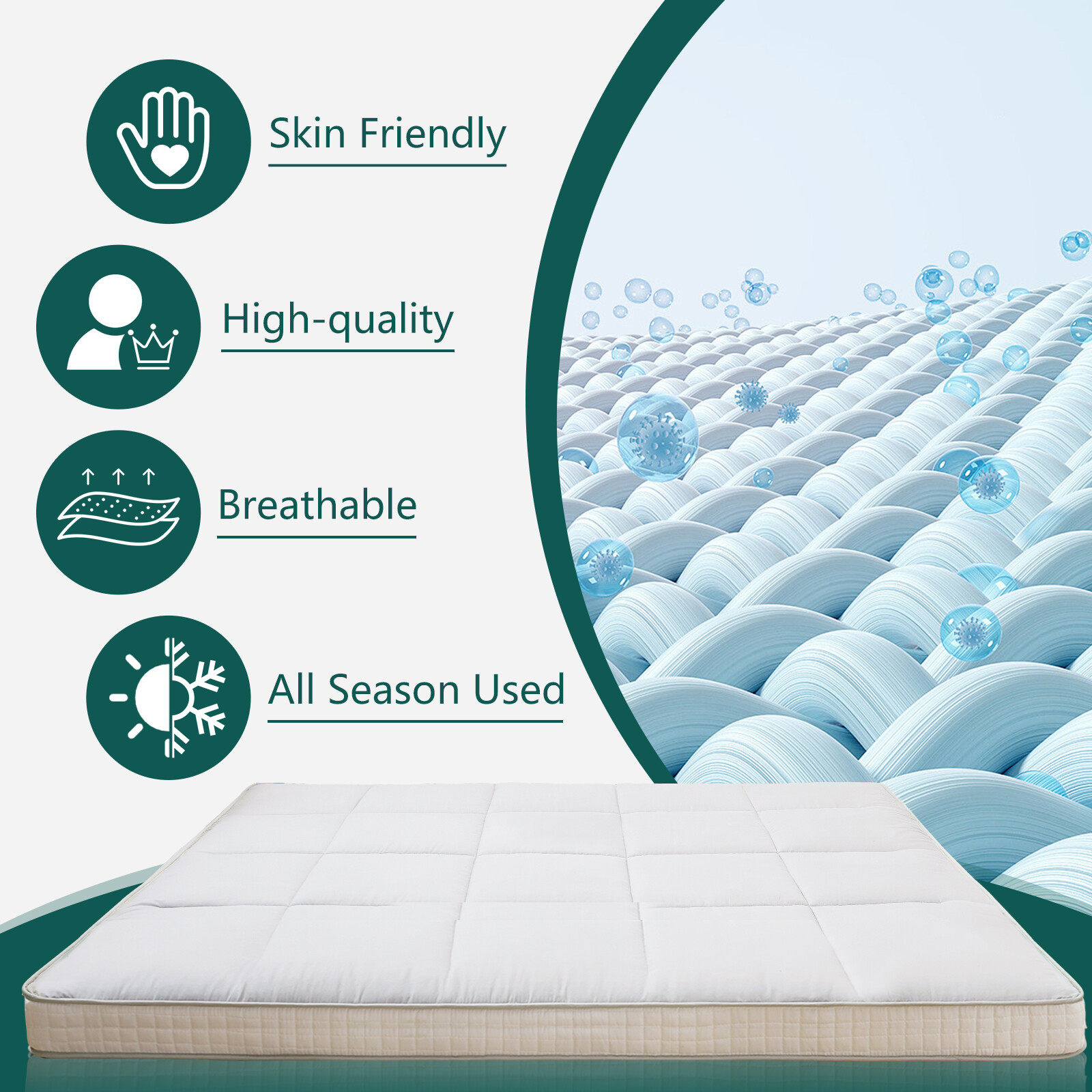NAIZEA Japanese Floor Mattress Futon Mattress 4” Thickness Cushion Tatami Mat