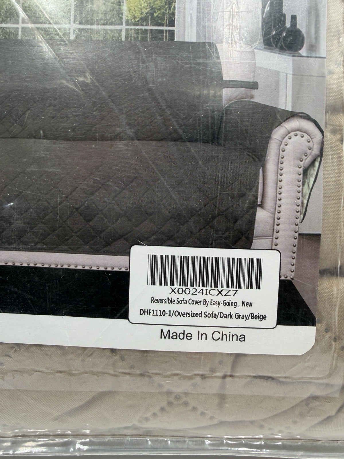 Easy-Going Reversible Oversized Sofa Cover Beige/Taupe Couch Protector NEW