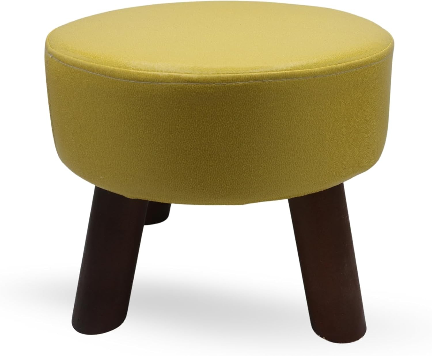Small Round Ottoman Footstool Leather Padded Hassock Foot Stool 12″(30cm) with
