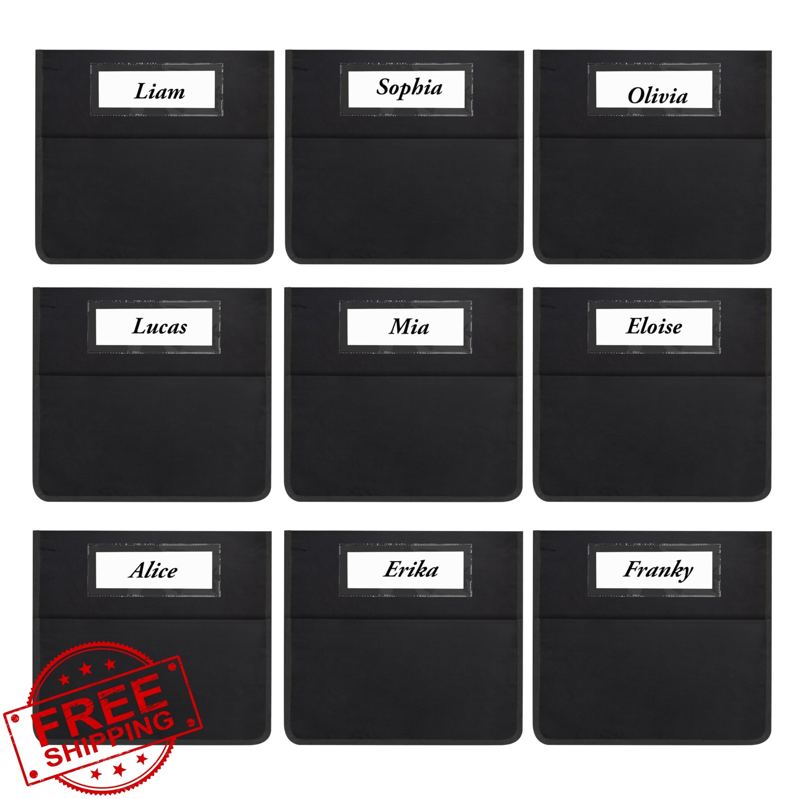AZKAQA Black Chair Pockets 12 Pack