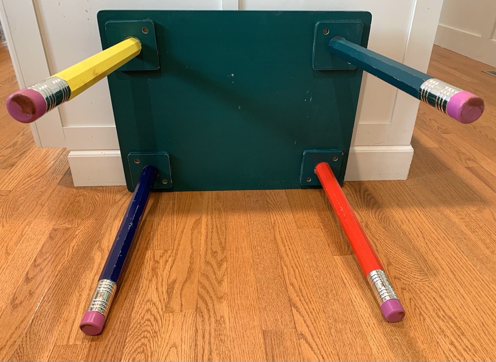 RARE! Vintage 1980s Pierre Sala Pencil Table Desk Multicolor 23.5”x18”x19.5”
