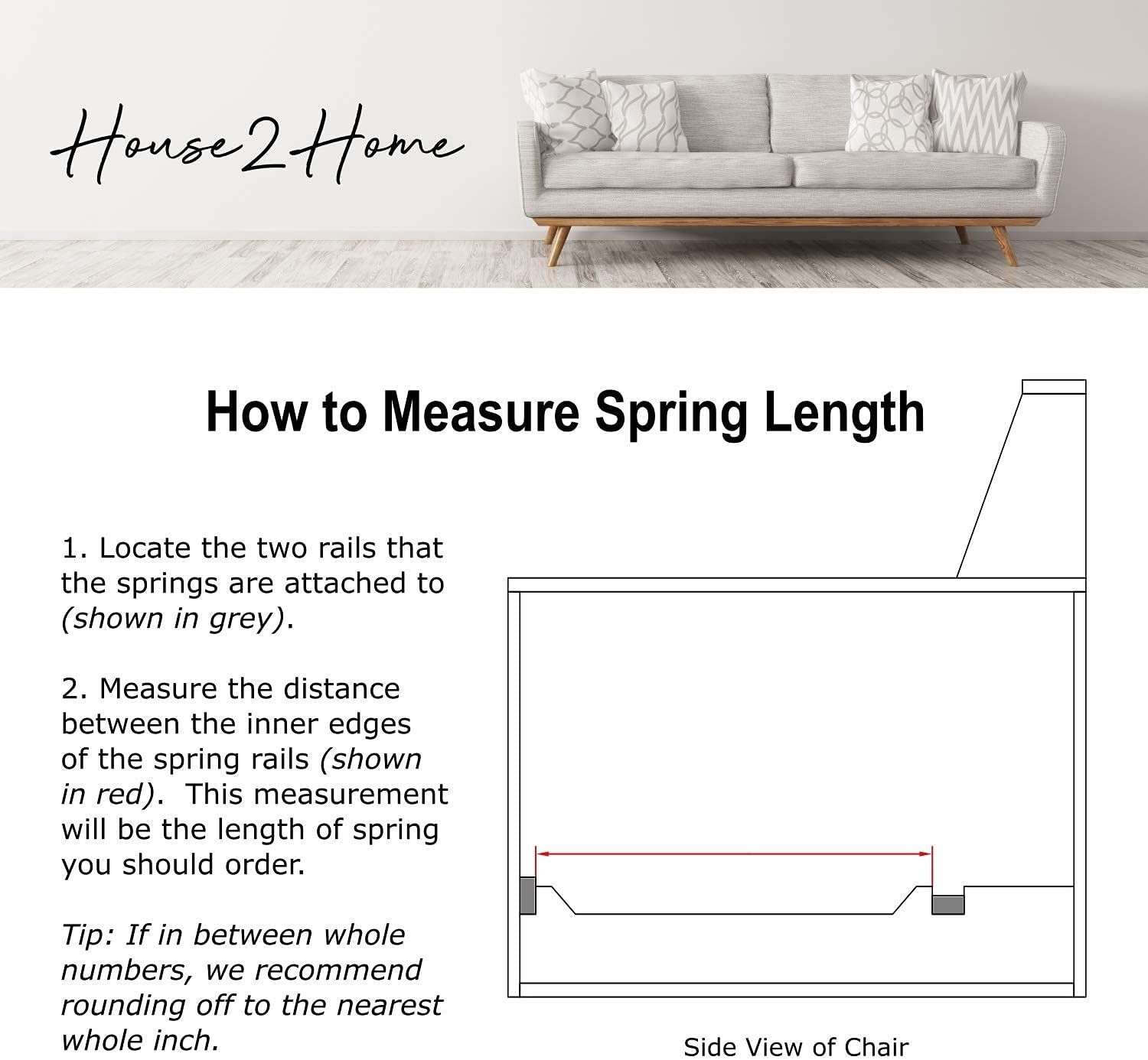 27″ Couch Spring Repair Kit – Fix Sagging Cushions with Complete Components