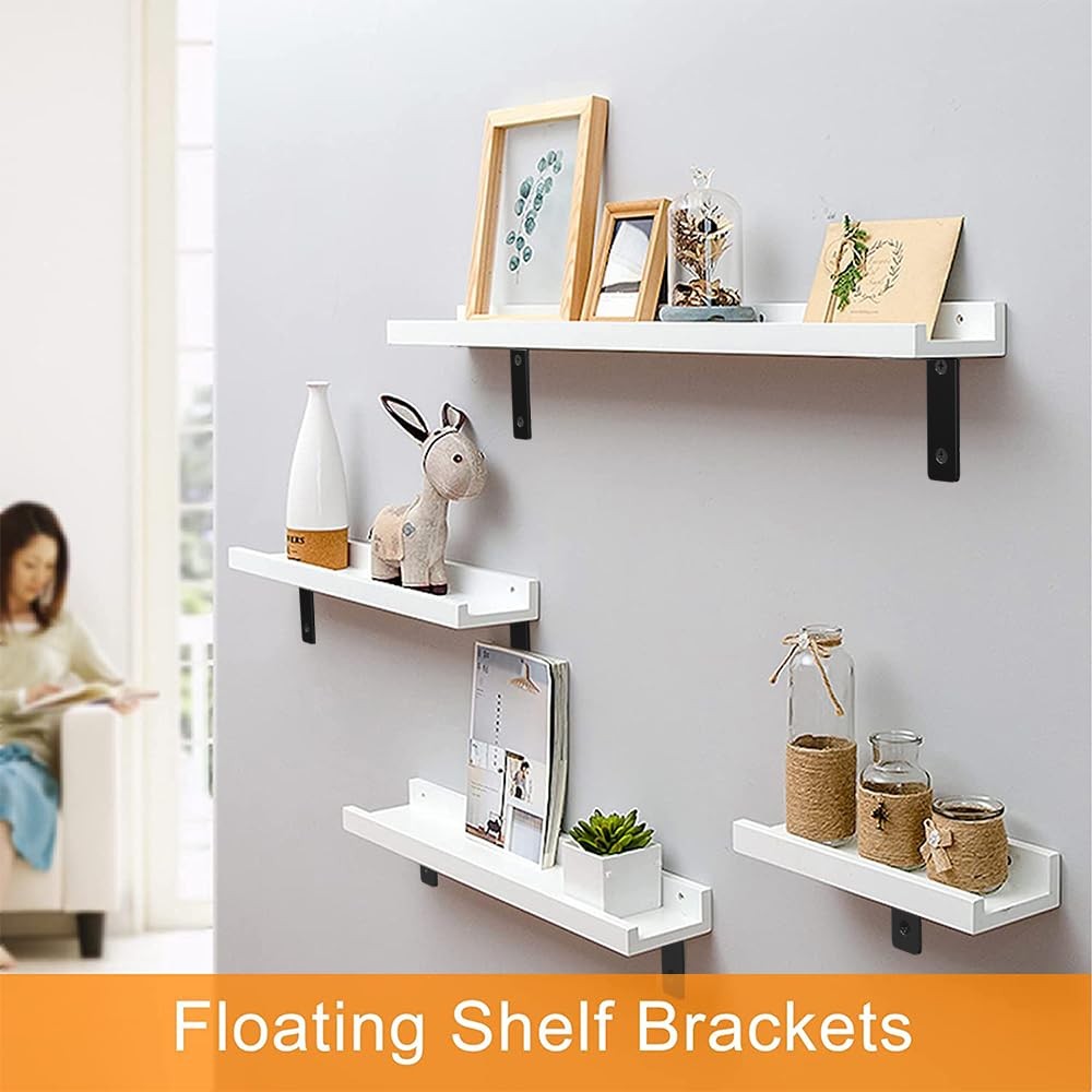8 Pack Shelf Bracket, 5″ x 3″ L Brackets for Shelves, Heavy Duty Stainless Steel