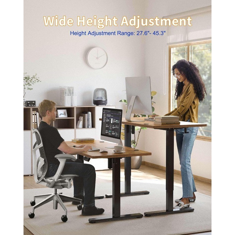 Electric Standing Desk 48×24 Inches Stand Up Desk Splice Board Adjustable Height