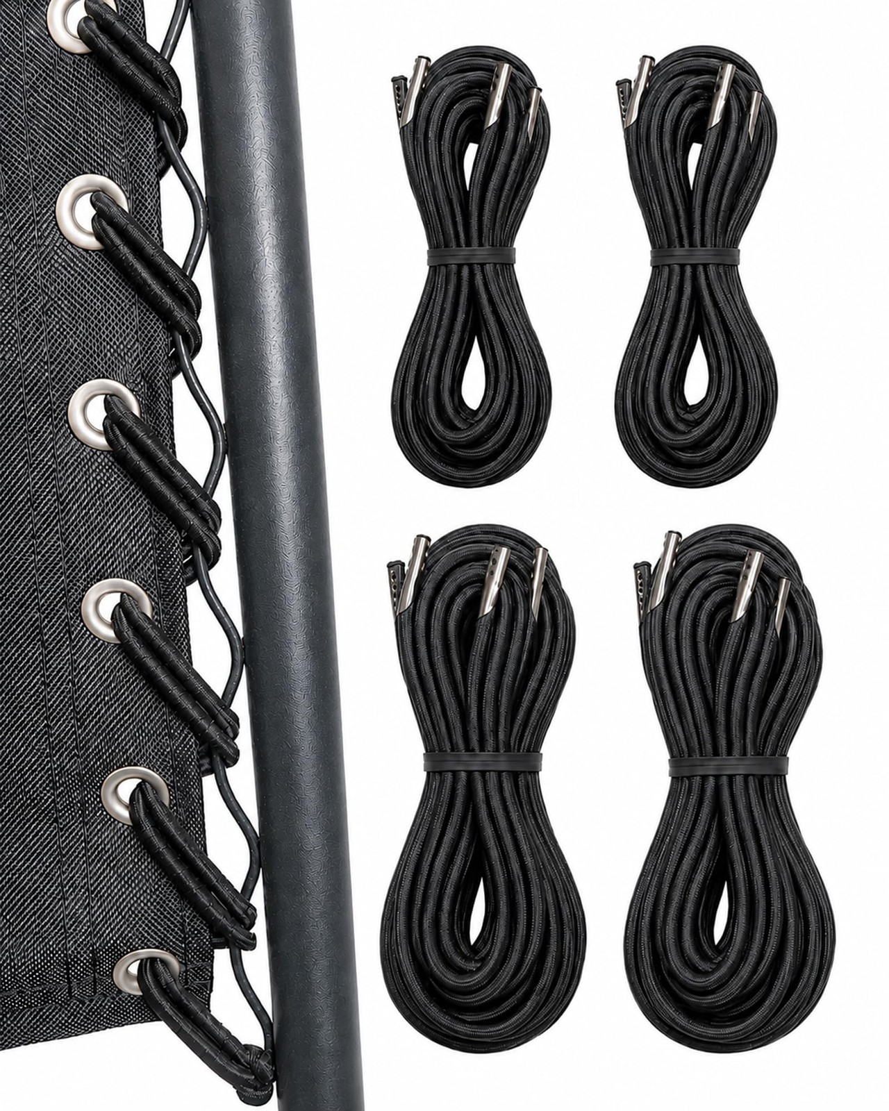 4 Pack Zero Gravity Chair Replacement Cord, Universal Elastic Cords for Recli…