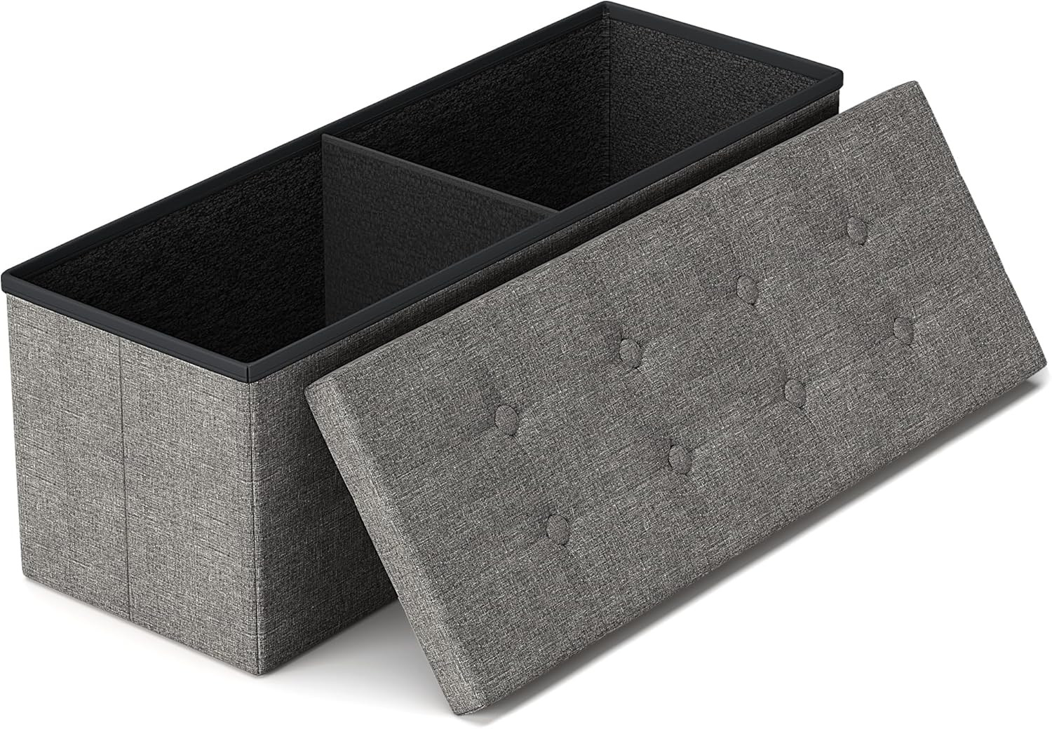 43.3 Inches Folding Storage Ottoman Bench Storage Chest Footrest for Bedroom, En