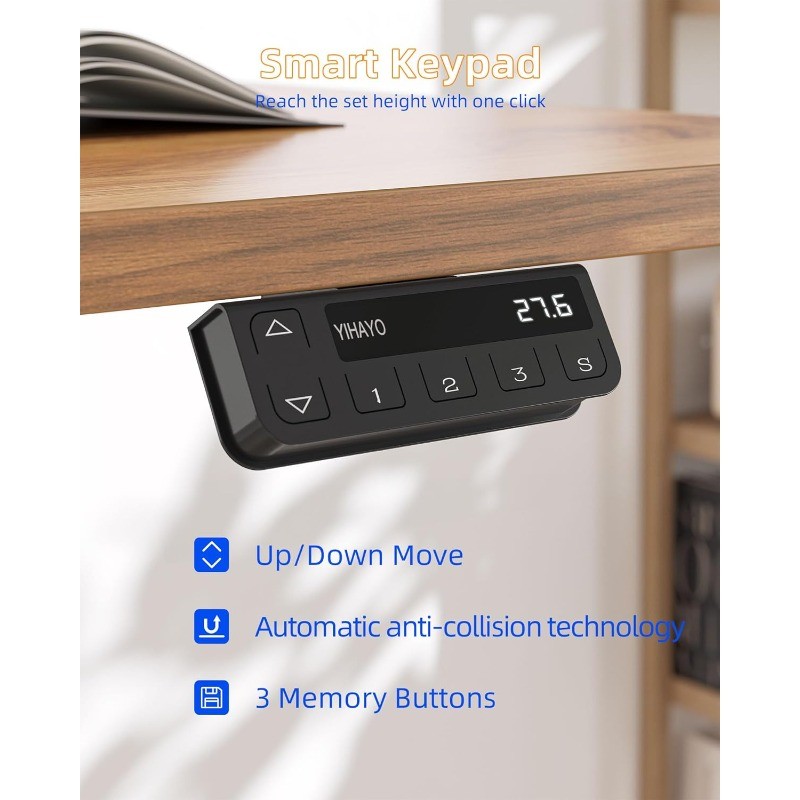 Electric Standing Desk 48×24 Inches Stand Up Desk Splice Board Adjustable Height