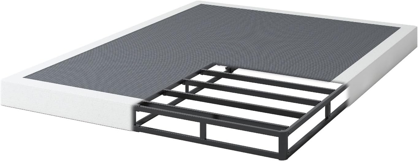 King Size Box Spring, 5 Inch Metal Frame Foundation, Quiet & Easy Assembly