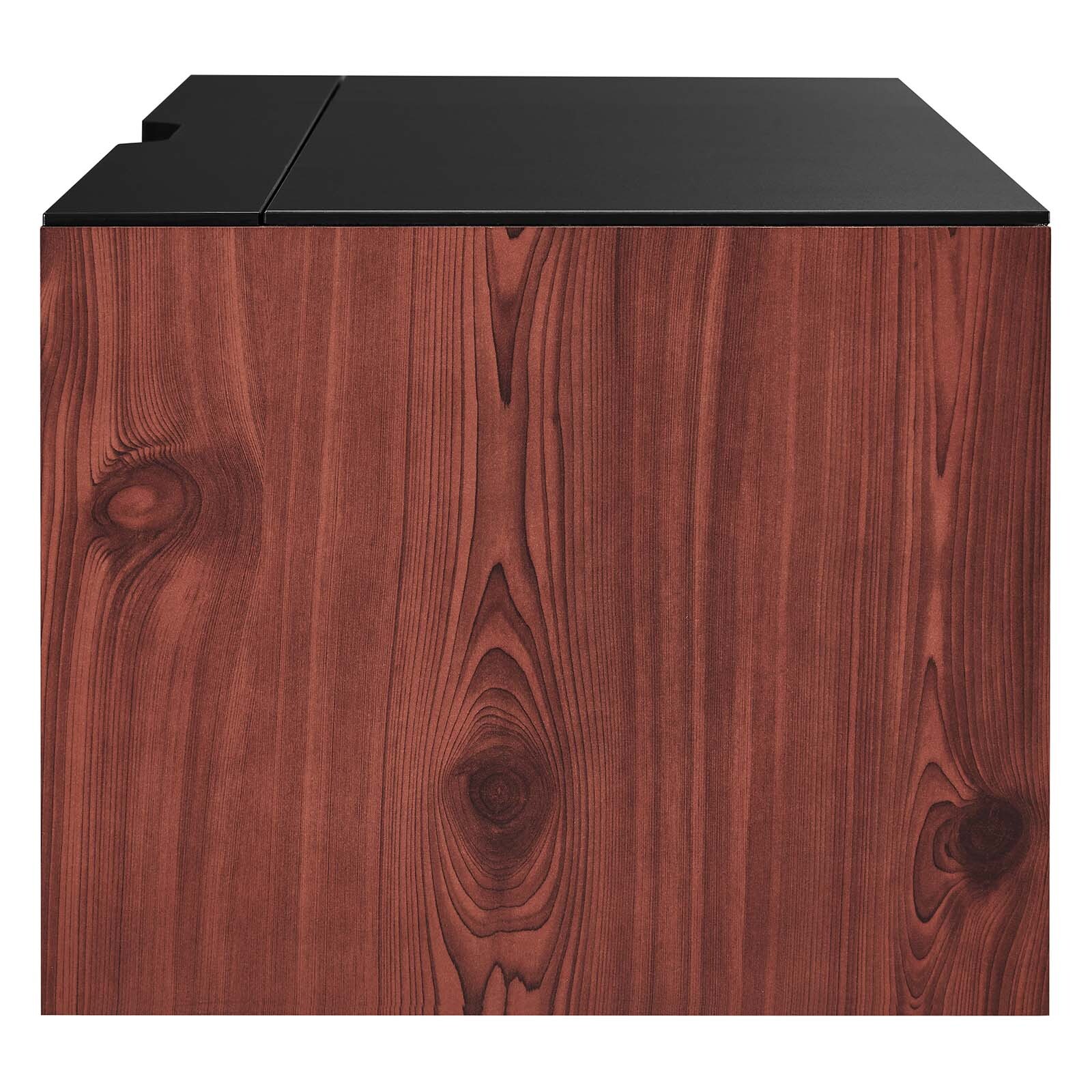Modway Kinetic 49″ Wall-Mount Home Office Desk in Black Cherry