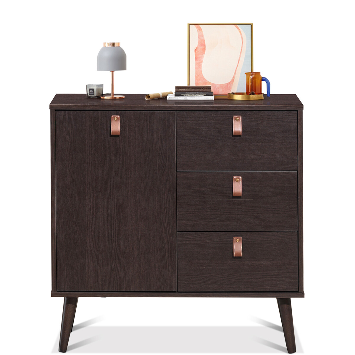 3-Drawer Sideboard Cabinet for Storage& Display Entryway Table Buffet Table