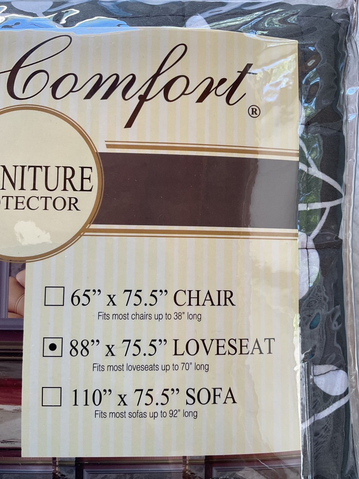 ELEGANT COMFORT MICROFIBER LOVESEAT FURNITURE PROTECTOR 88″X 75″ GREY WHT NEW