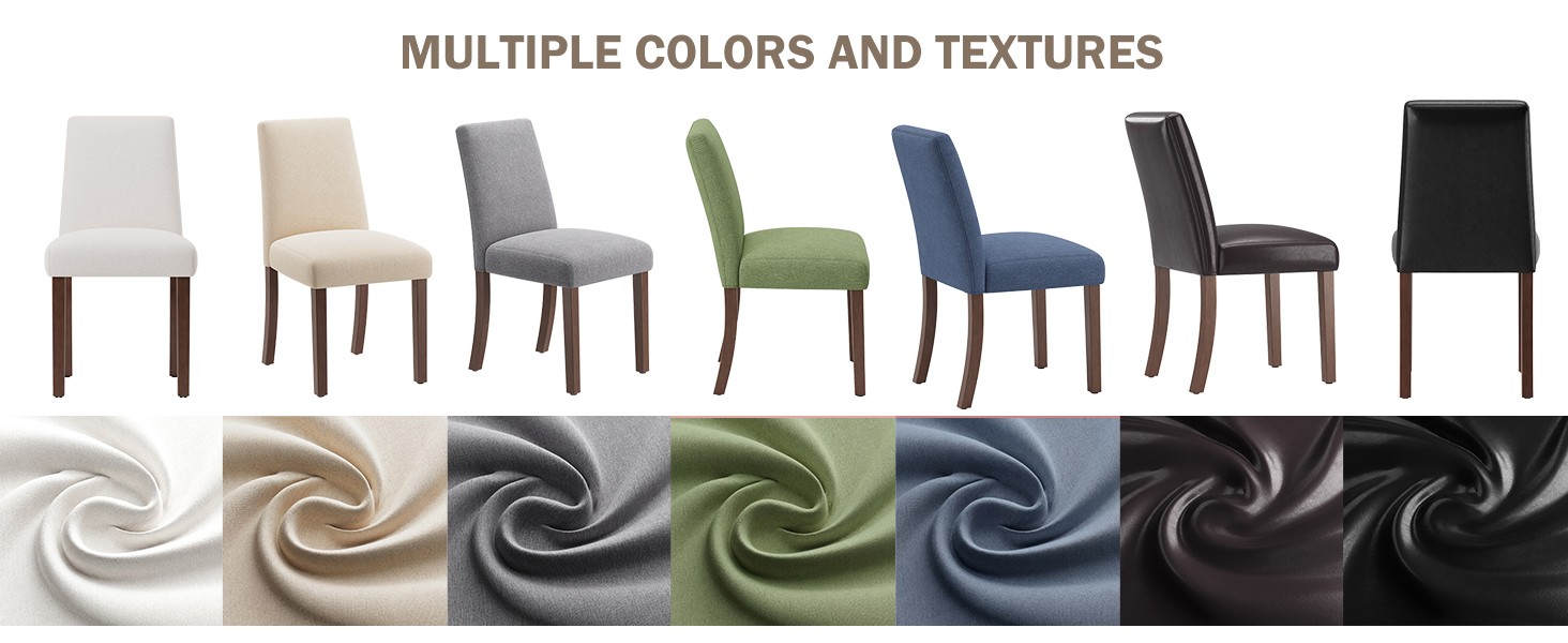 Dining Chairs Set of 4, Modern Dining Room Chairs with Wooden Legs, Upholstered