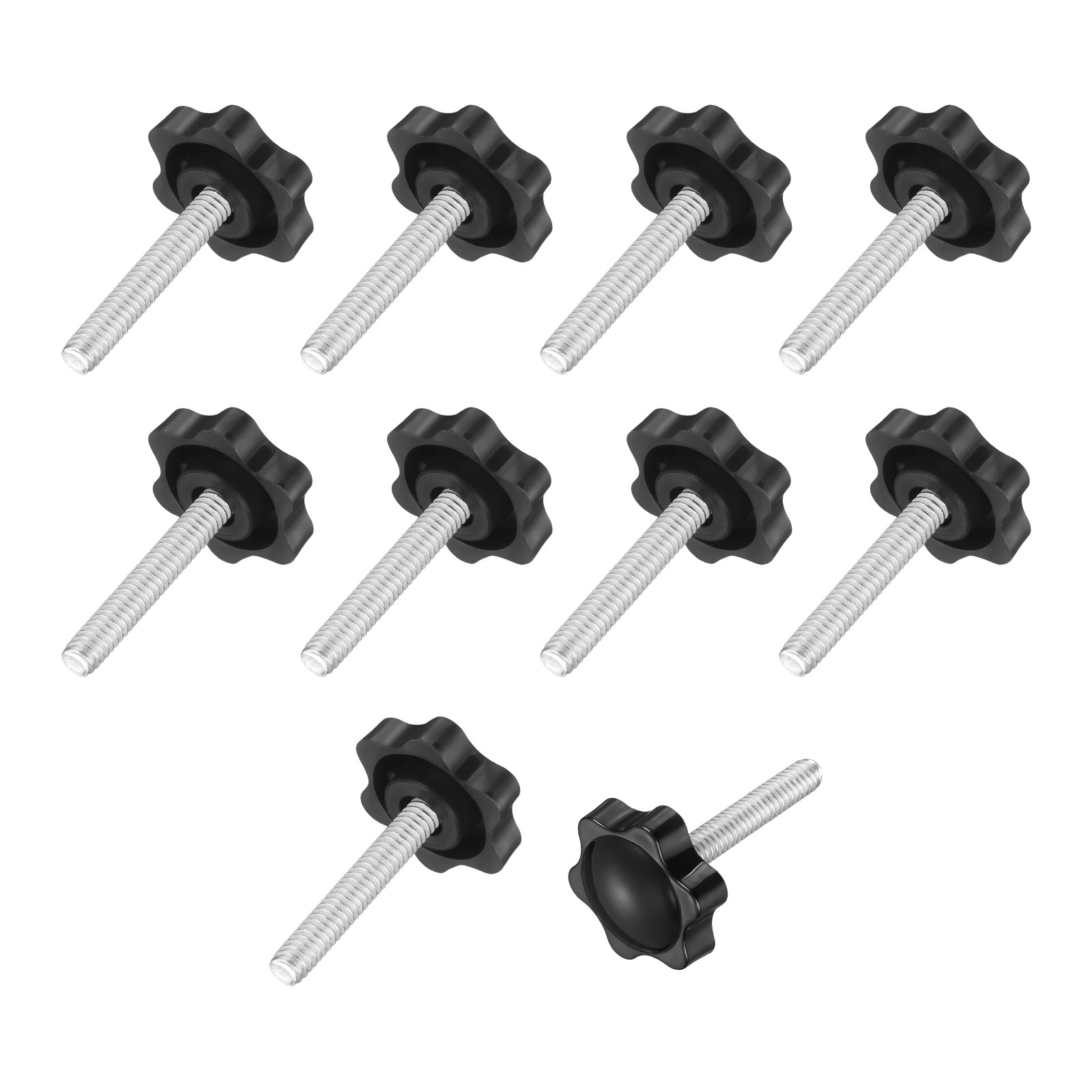 5Pcs 1/4″-20 Star Knobs 1.5″ Stud Plastic Male Thread Clamping Hand Knob