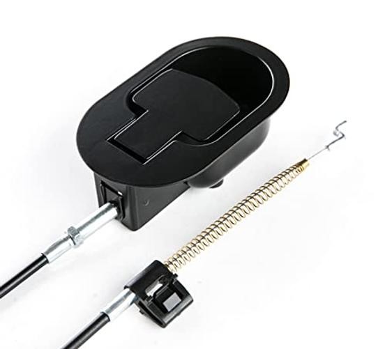 Universal Release Black Zinc Alloy Pull Recliner Handle with Cable(Exposed