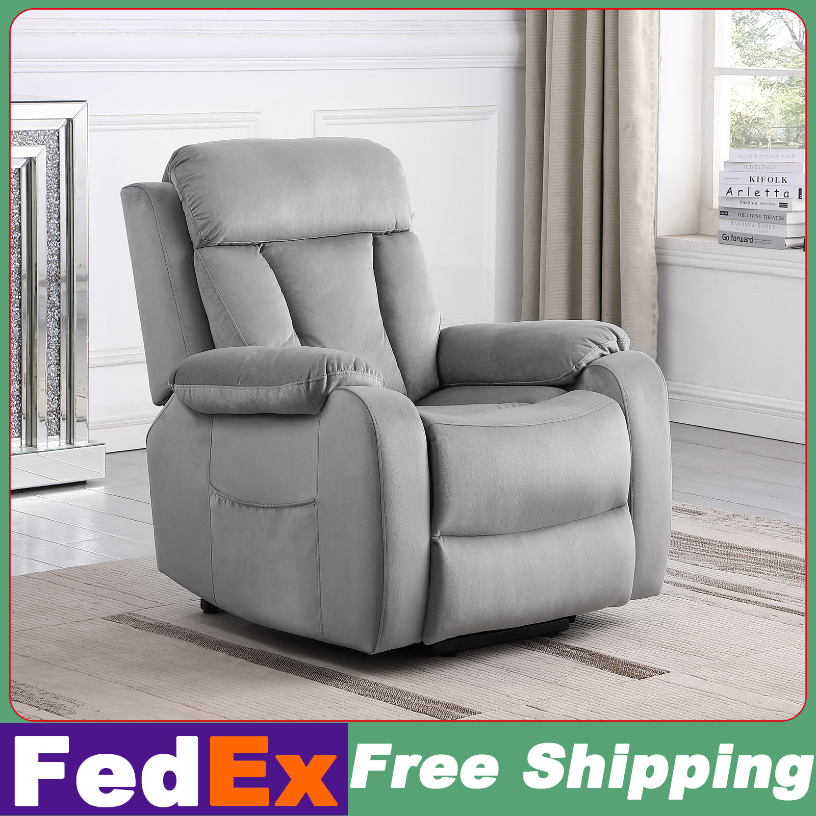 Electric Power Lift Recliner Sofa Theater Living Room Reclining Chair w/ Remote