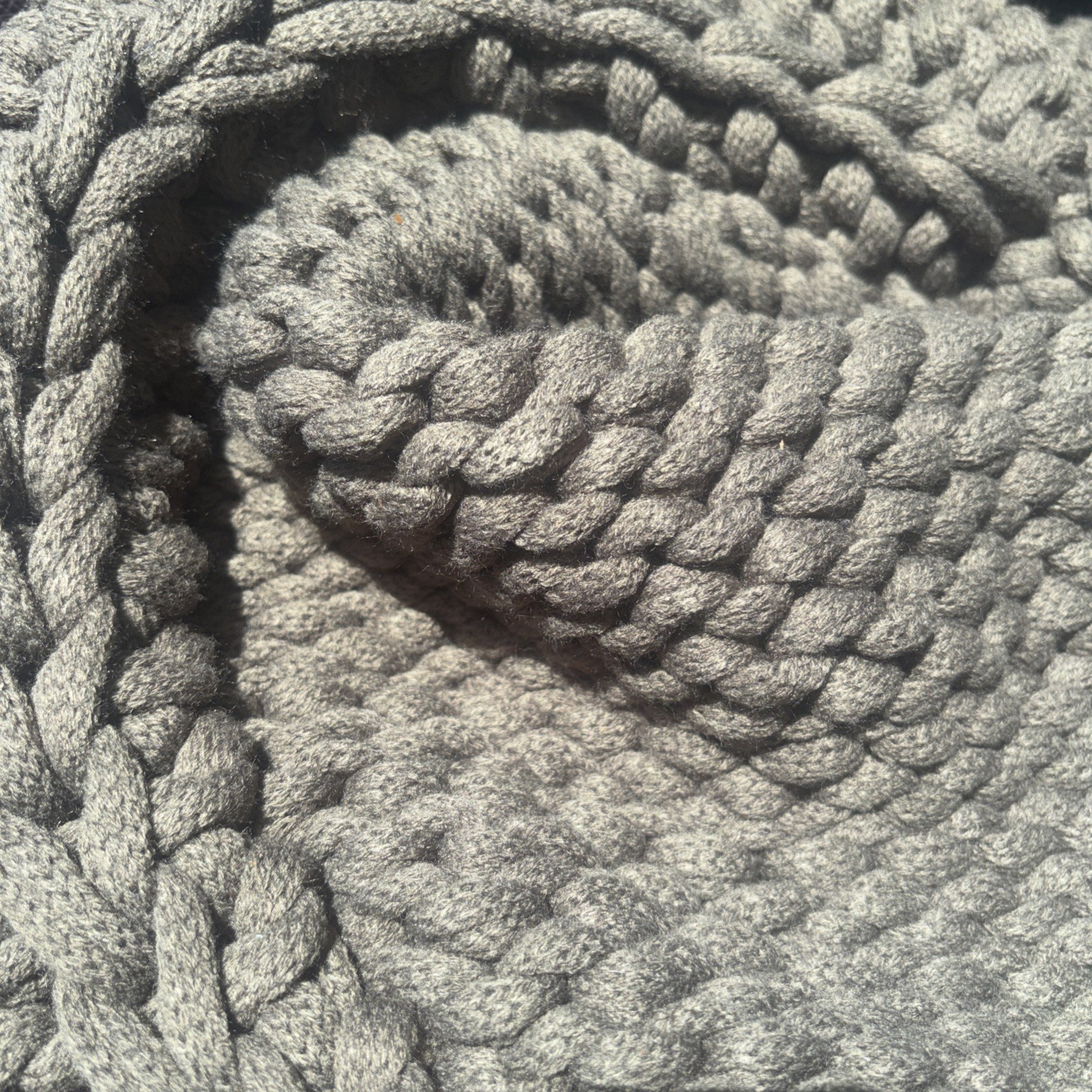 NEW Pottery Barn Colossal Knit Pouf Slipcover 20”x18” NO Insert sage green