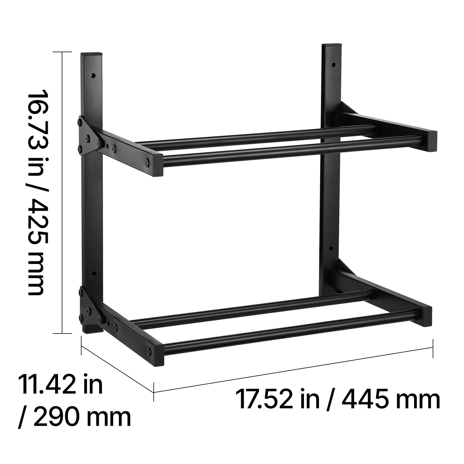 Wall-Mounted 2-Tier Printer Filament Storage Shelf, Rolling Spool Holders